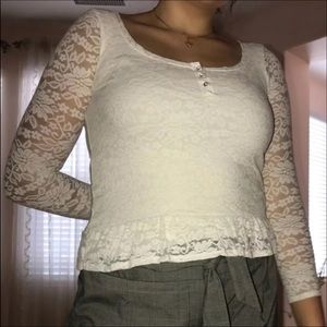 Abercrombie Kids White Lace Top